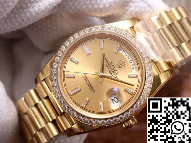 EW 18ct Date Day Factory Gold Rolex M228348RBR-0002 0205